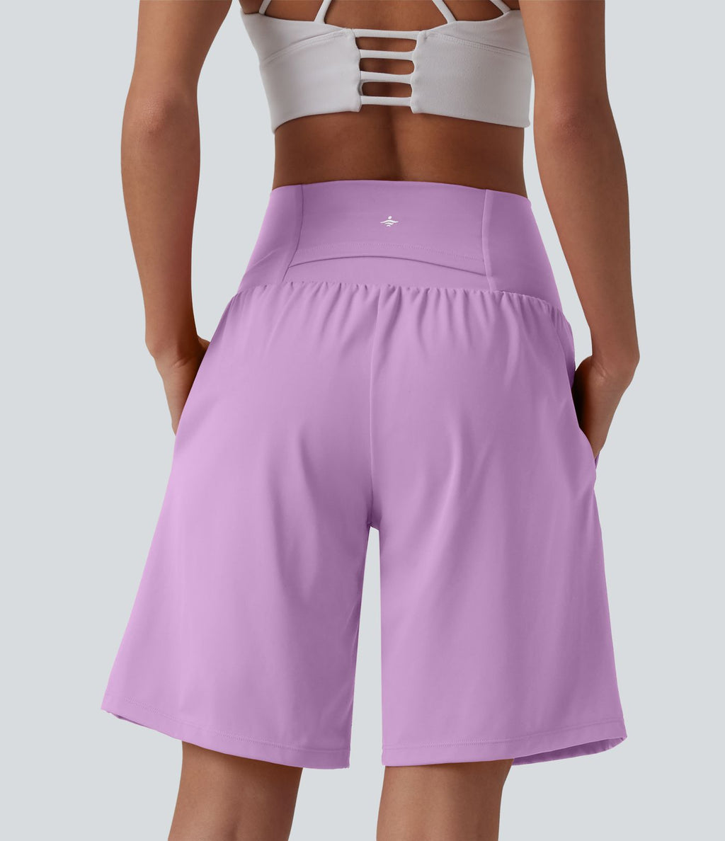 Short de yoga 2-en-1 SoftlyZero™ Airy taille très haute effet frais InstantCool 22,8 cm avec poches