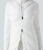 Doudoune PuffFlex col montant double zip avec passants pouces avec poches
