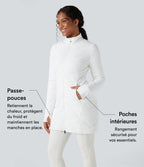 Doudoune PuffFlex col montant double zip avec passants pouces avec poches