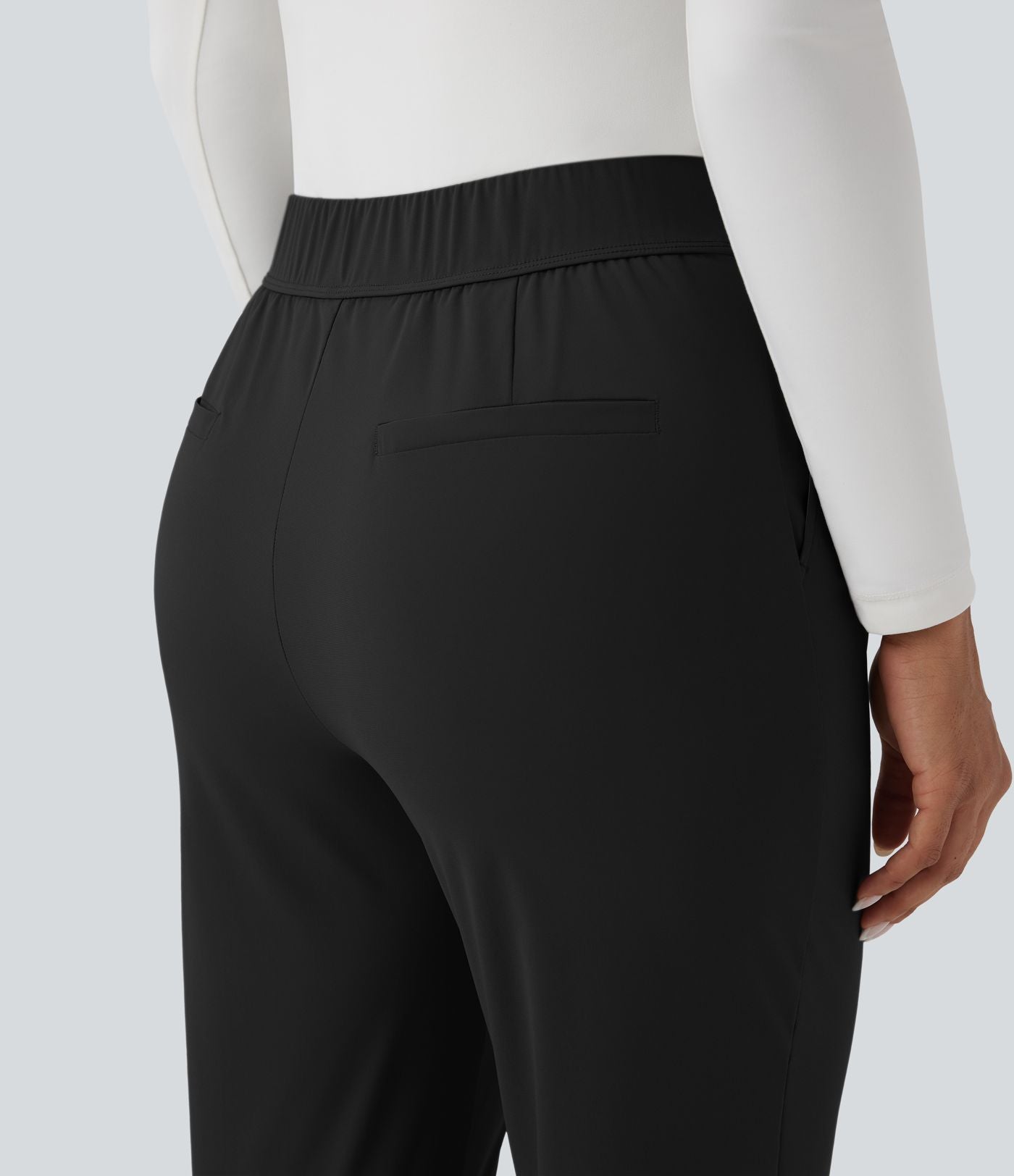 Pantalon de voyage fuselé taille haute séchage rapide avec poches