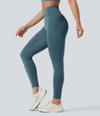 Legging yoga Halara UltraSculpt™ chiné croisé séchage rapide taille haute avec poches