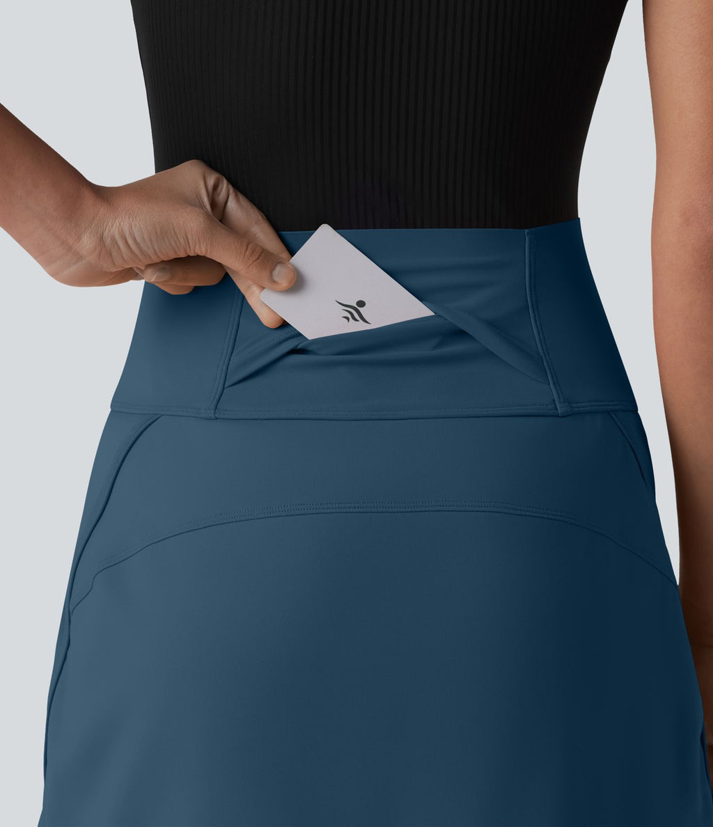 Jupe de golf courte 2-en-1 SoftlyZero™ Airy effet frais InstantCool taille ultra-haute gainant avec ourlet arrondi et poches