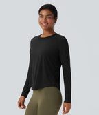 Haut de sport running séchage rapide toucher frais mesh contrastant ourlet arrondi