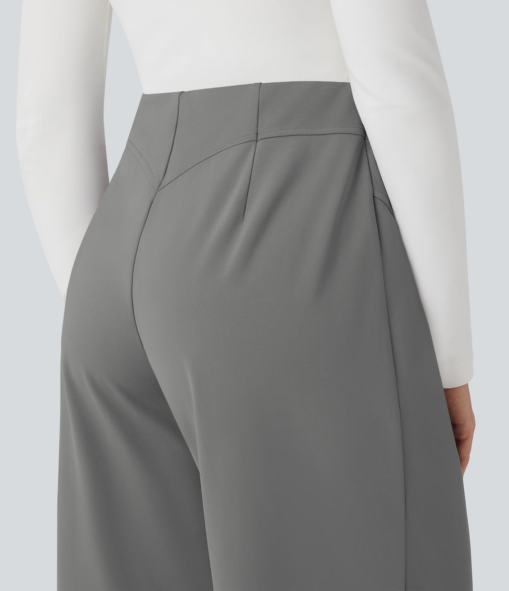 Pantalon tailleur large taille moyenne Halara Flex™ DayStretch avec poches