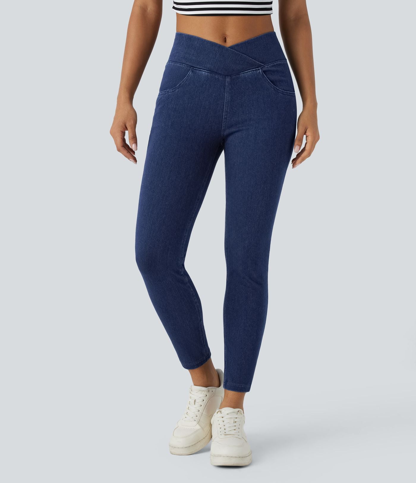 Halara Flex™ Jegging Travail Taille Haute Croisé Poches Multiples Tricot Extensible