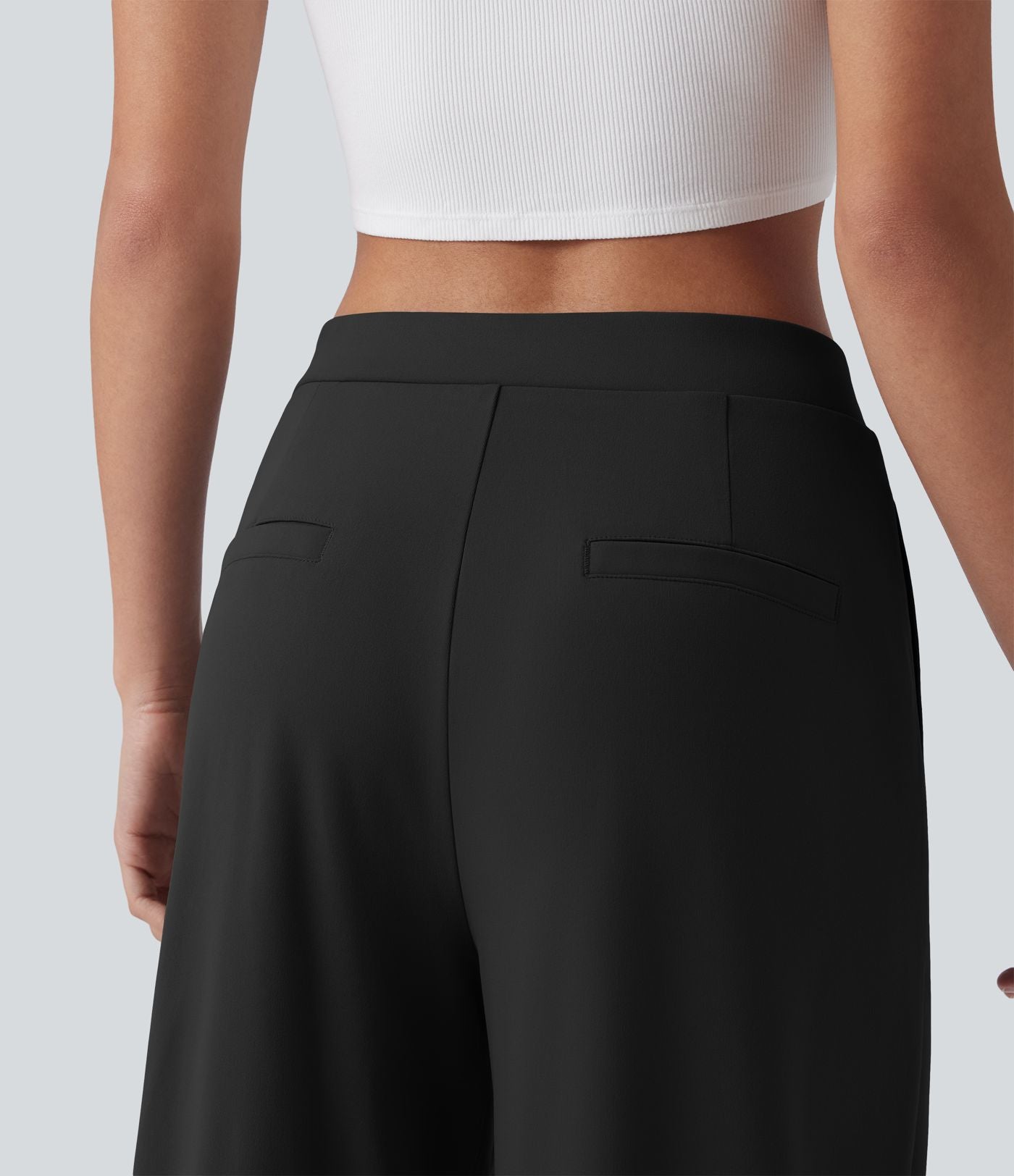 Pantalon tailleur ample asymétrique taille mi-haute Halara Flex™ DayStretch avec poches