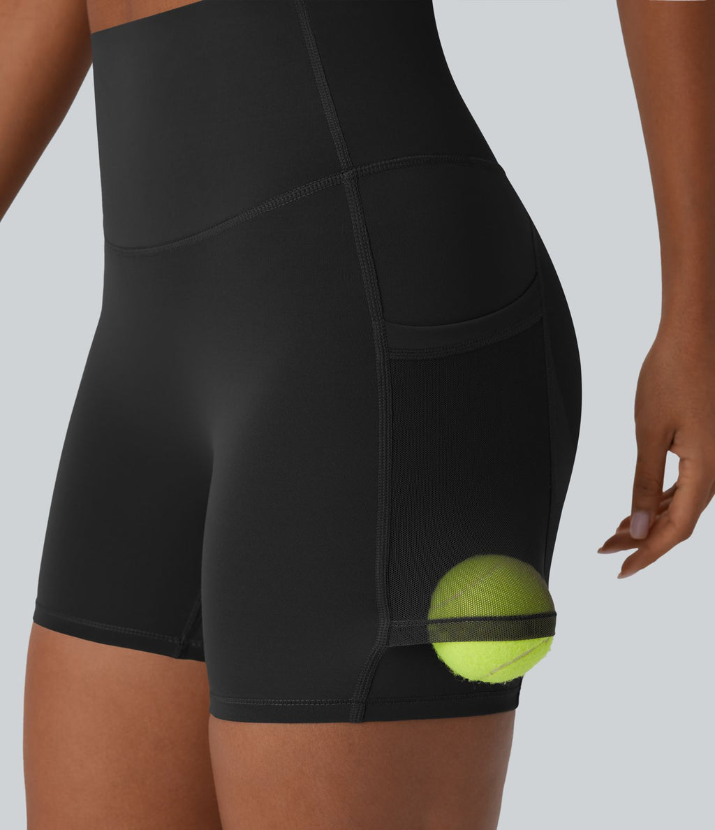 Short 2-en-1 d'entraînement gainant taille haute à séchage rapide avec poches Breezeful™