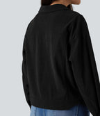 Veste chemise velours côtelé manches longues avec boutons et poches