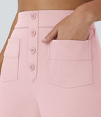 Pantalon taille haute coupe droite DayStretch avec poches