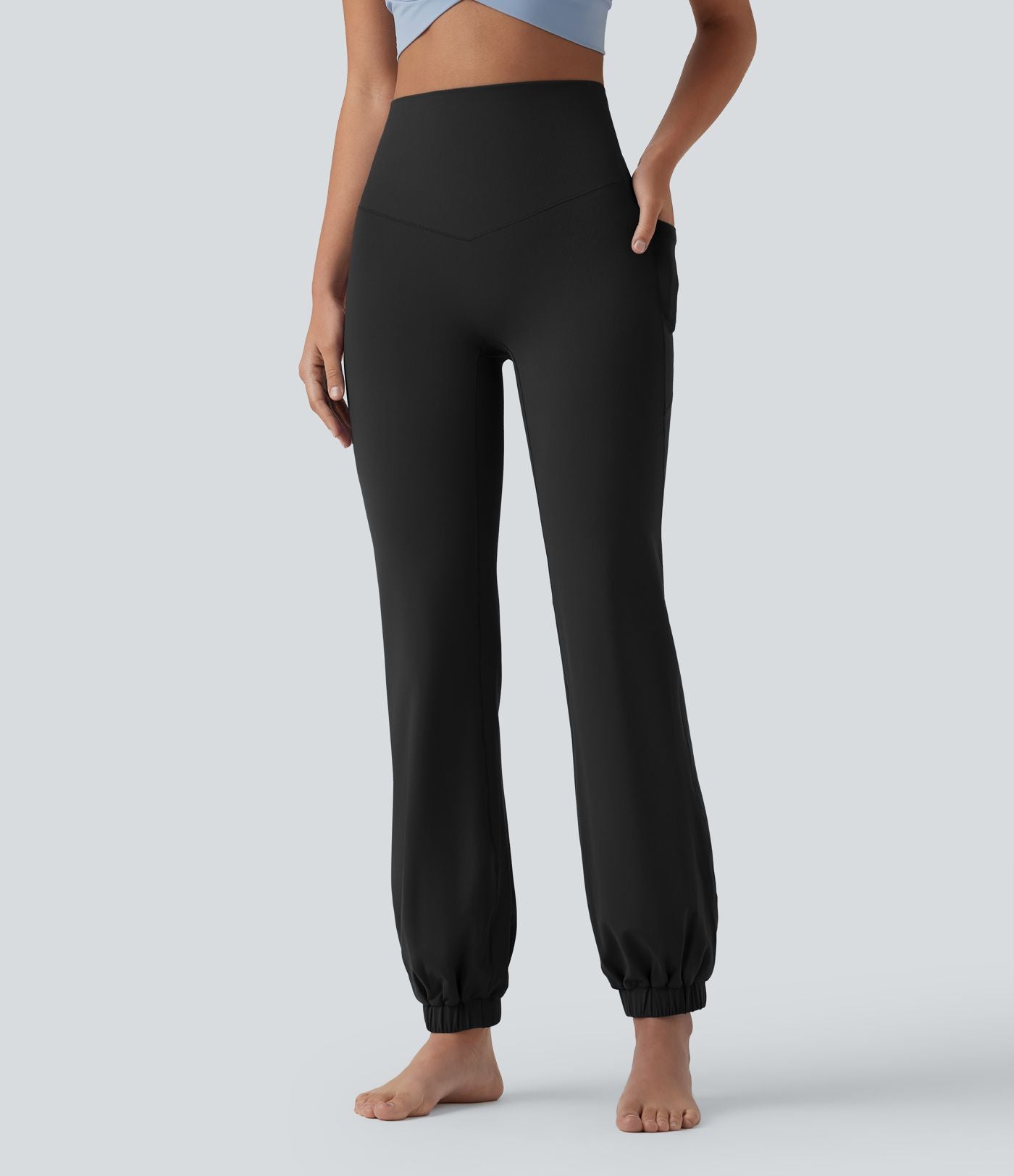 Jogging ballon danse SoftlyZero™ taille haute gainant avec poches
