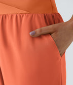 Breezeful™ Pantalon Fluide Vacances Séchage Rapide Taille Haute Croisée Poches Latérales Plissées Fente