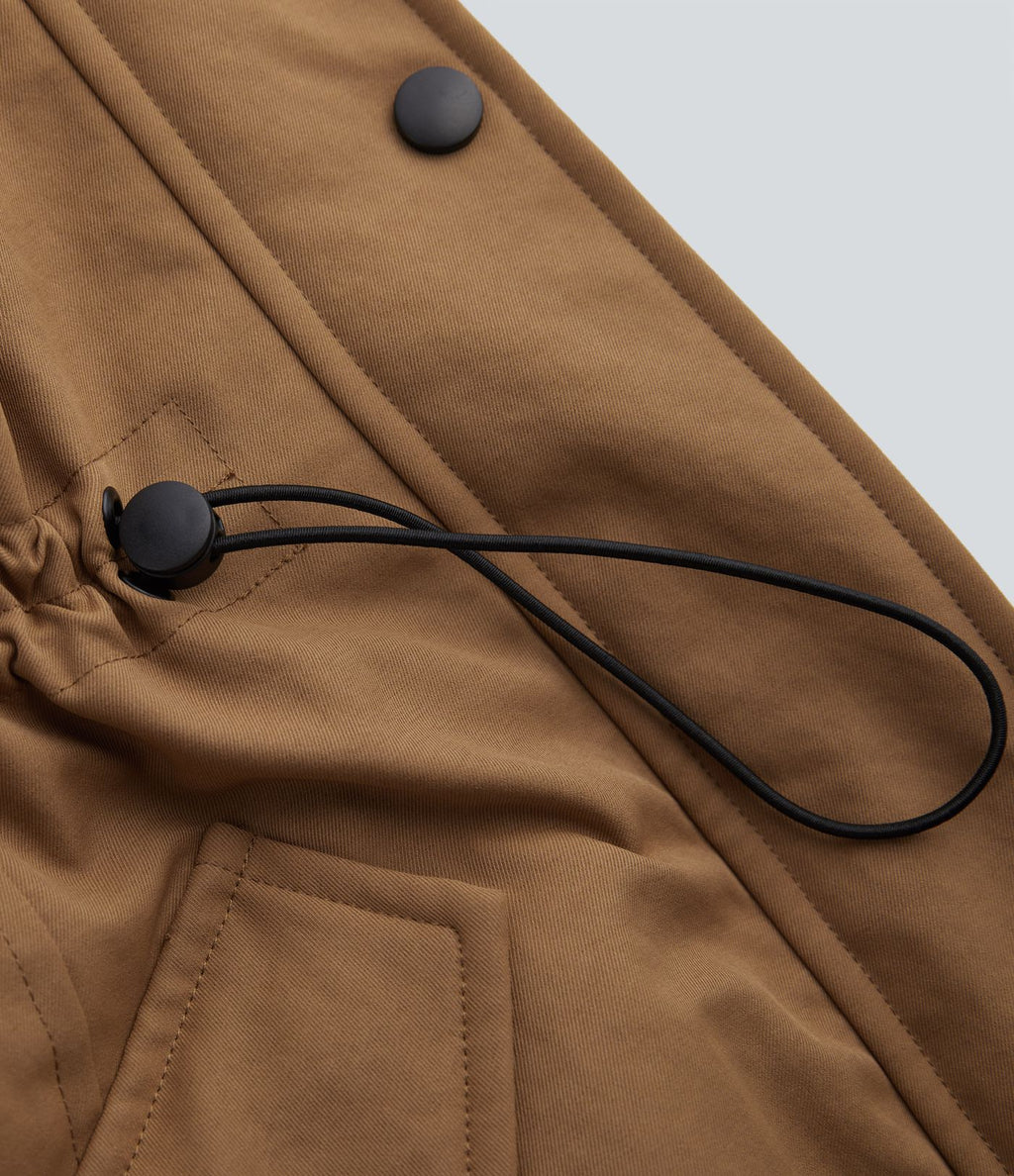 Parka sherpa polaire à capuche avec cordon de serrage et poches
