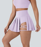 Jupe-short de danse mini Breezeful™ à taille haute, plissée, 2-en-1, avec poches latérales et arrière, ourlet asymétrique et séchage rapide
