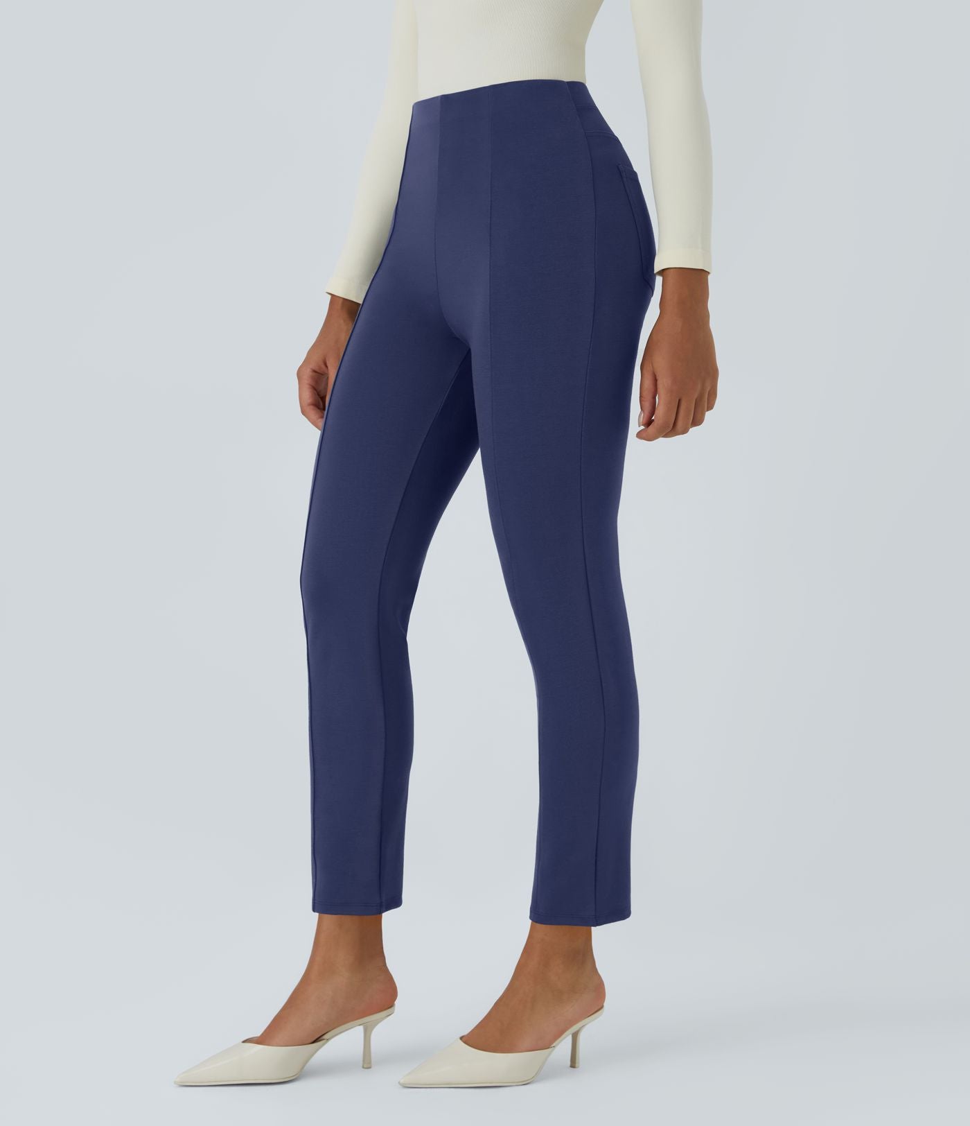 Pantalon tailleur ajusté taille haute Halara Flex™ avec poches