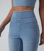 Jean Halara Flex™ taille haute évasé slim décontracté avec poches