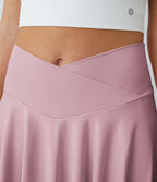 Jupe de tennis SoftlyZero™ Airy taille haute confortable 2-en-1 poches latérales croisées évasée effet frais