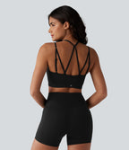 Brassière de sport de yoga à maintien léger avec soutien intégré