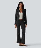 Veste tailleur col rond manches longues