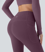 Legging de sport taille haute gainant et thermique Softlyzero™ avec poches