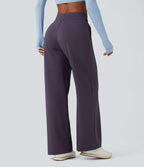 Pantalon de yoga ample taille haute avec poches