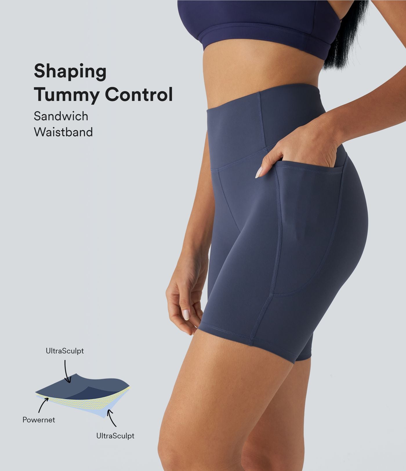 Legging de yoga gainant taille haute avec poches Halara UltraSculpt™