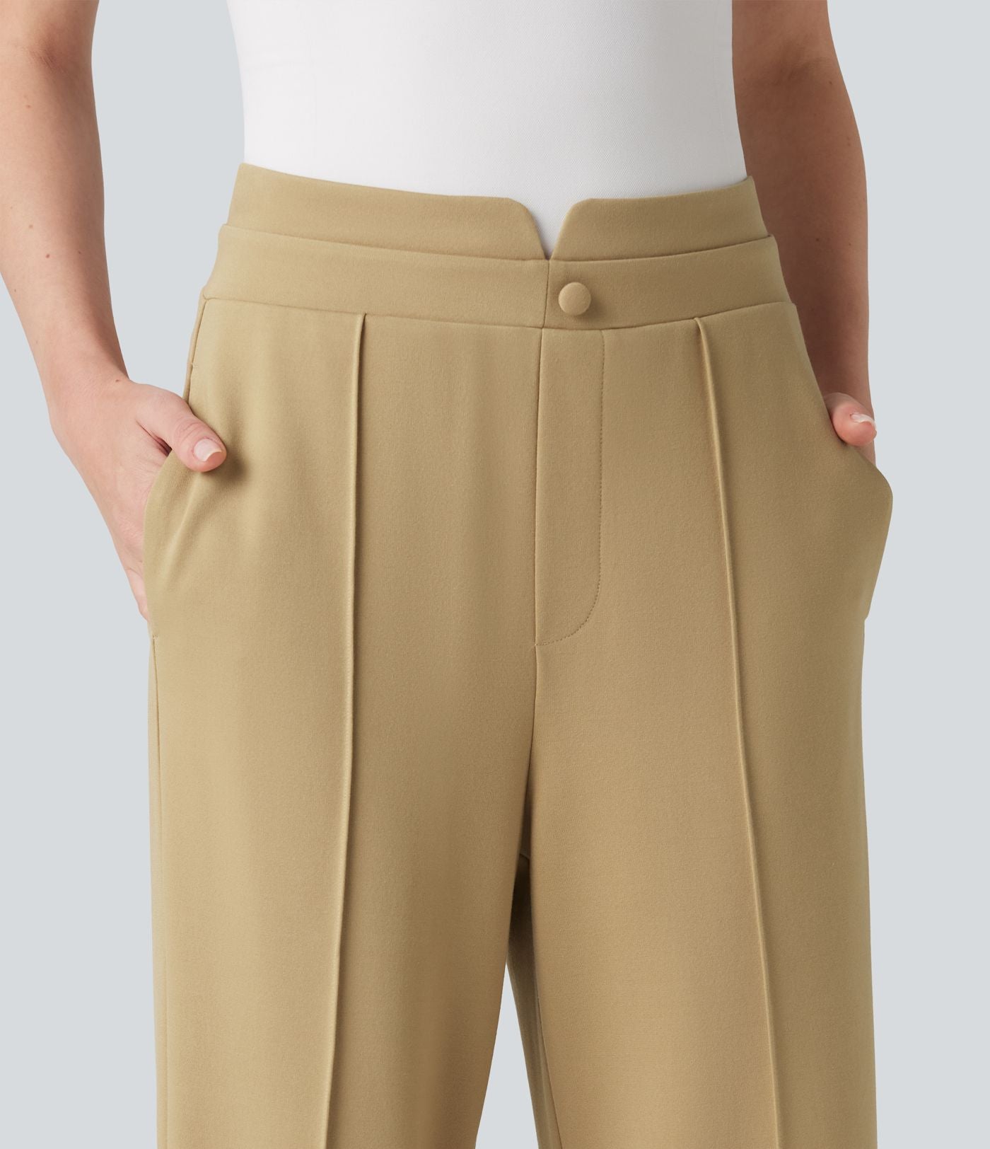 Pantalon de travail droit taille haute Halara Flex™ avec poches