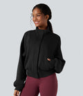 Veste de sport SpacerTek™ col montant, manches chauve-souris et détails contrastants, avec poches