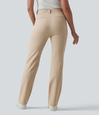 Halara Flex™ Pantalon tailleur bootcut taille haute à chevrons avec poches