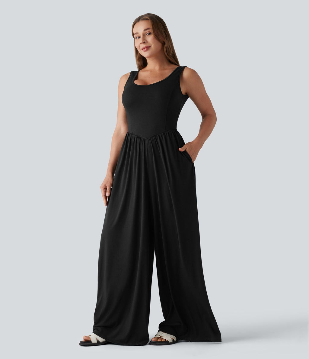 Combinaison casual large col U avec poches - Édition Easy Peasy