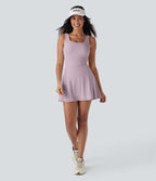 Robe SoftlyZero™ Airy de danse mini 2-en-1 dos nu, col U, bretelles croisées, poches latérales et effet frais InstantCool, accès facile Easy Peasy