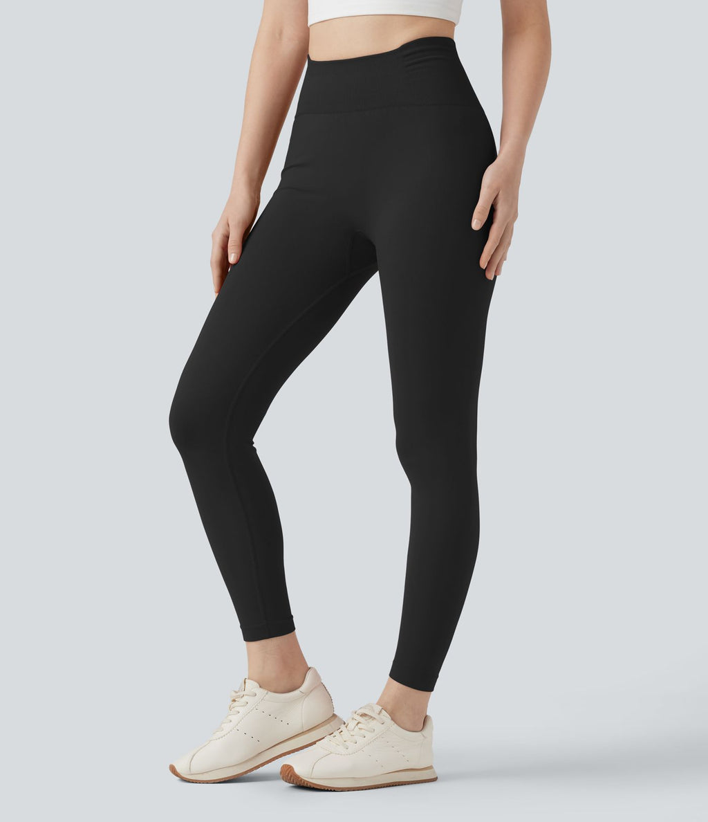 Legging de yoga 7/8 taille haute effet push-up Seamless Flow