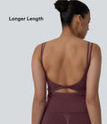 Débardeur court yoga dos nu torsadé doubles bretelles Halara UltraSculpt™ - Longueur allongée