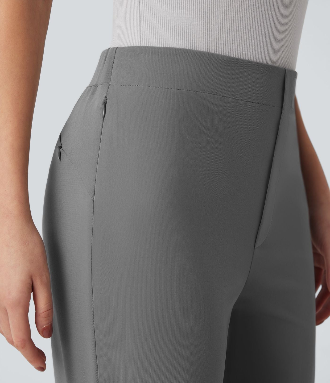 Pantalon de travail Halara Flex™ droit 7/8, taille haute, avec poches
