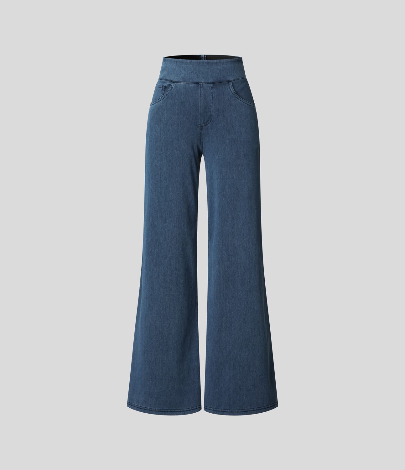 Halara Flex™ Jean Large Travail à Taille Haute Poches Multiples et Tricot Extensible