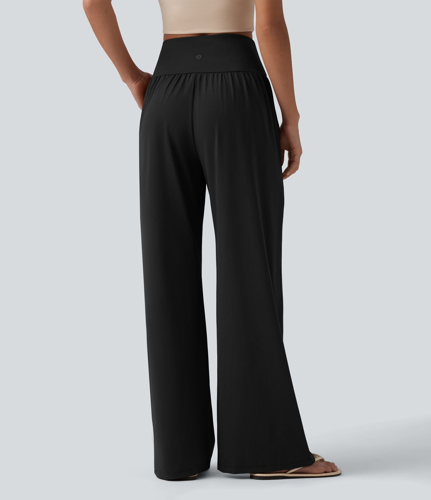 Pantalon ample décontracté SoftlyZero™ Airy taille haute croisé effet frais InstantCool avec poches