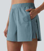 Short de tennis taille haute effet frais InstantCool avec fentes et poches, protection solaire UPF50+