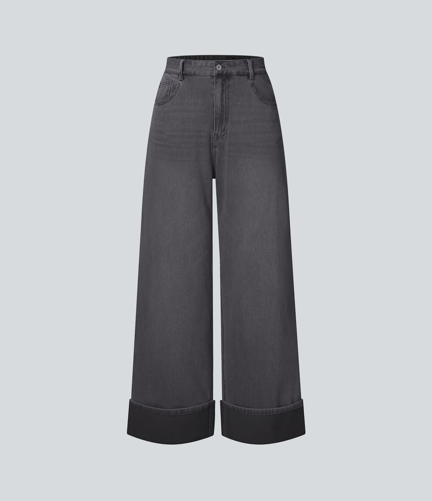 Halara Flex™ Jean Larges Taille Haute Ourlet Roulotté Multiples Poches