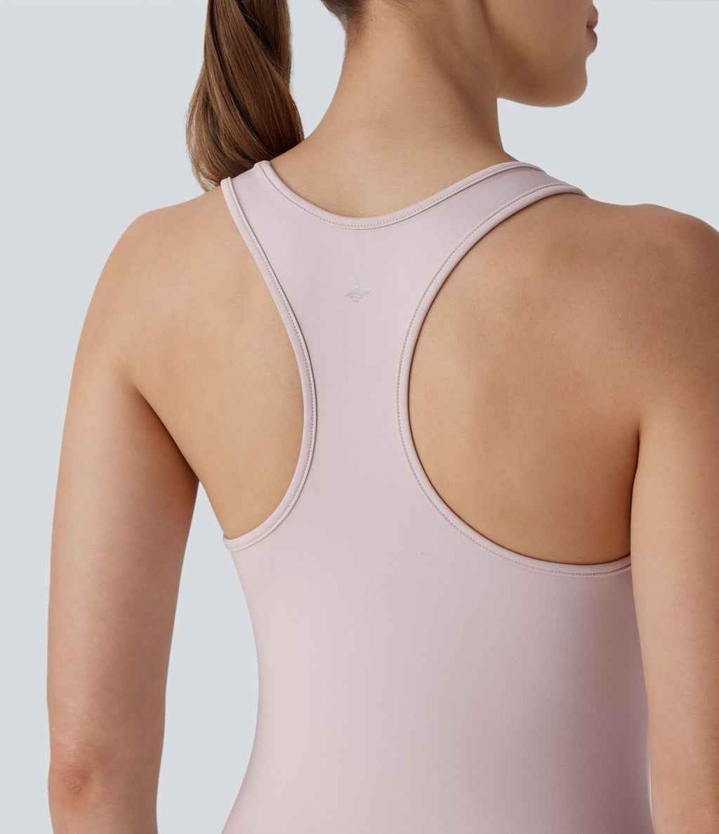 Robe active mini moulante 2 pièces dos nageur avec poches cargo à fermeture éclair