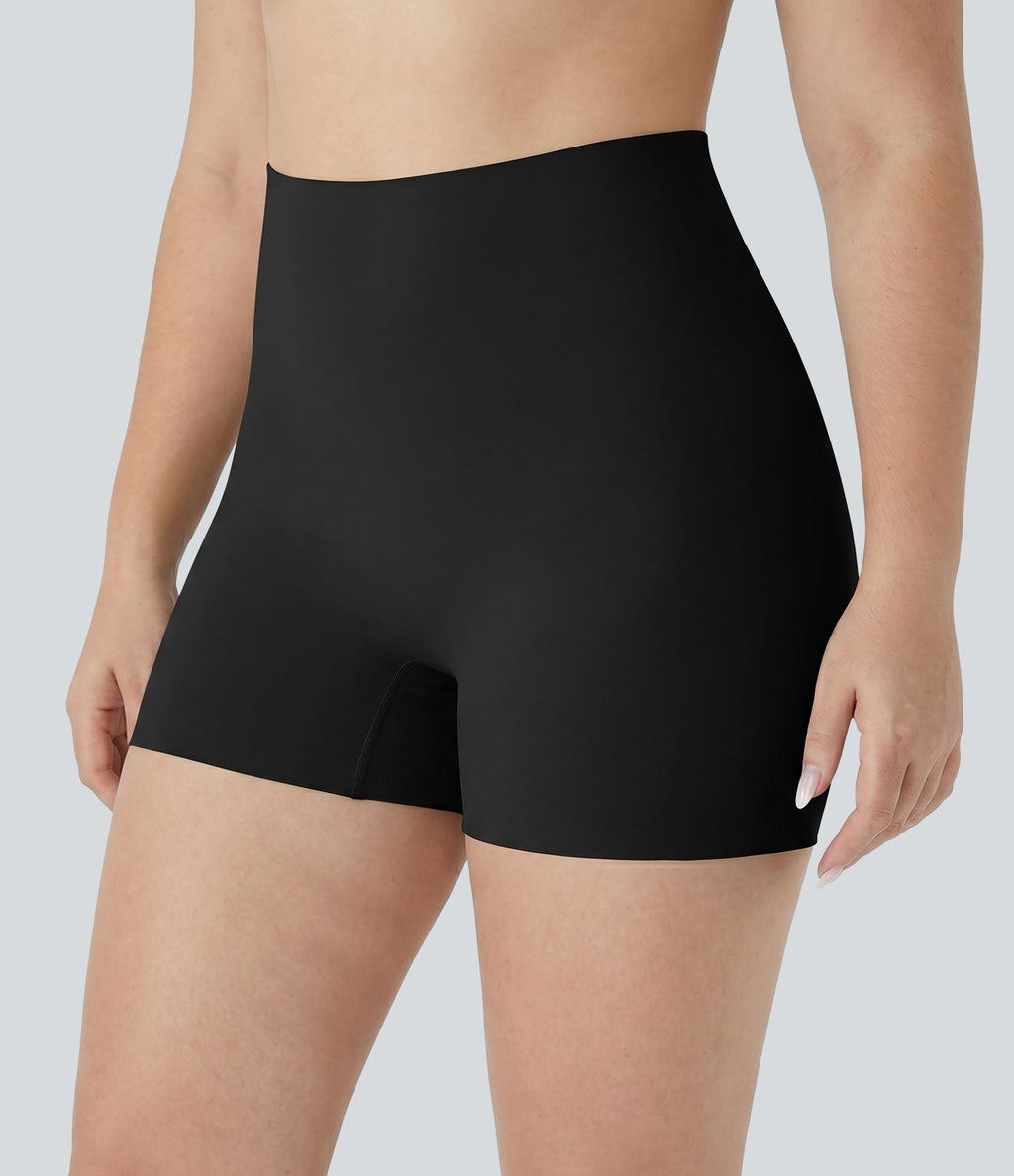 Short boyleg grande taille taille haute, très extensible et lisse, pour la détente