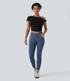 Halara Flex™ Jegging Travail Taille Haute Croisé Poches Multiples Tricot Extensible