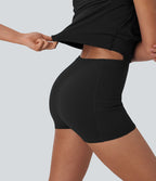 Robe de sport yoga 2-en-1 SoftlyZero™ Plush push-up coques moulées avec poches édition Easy Peasy E-G