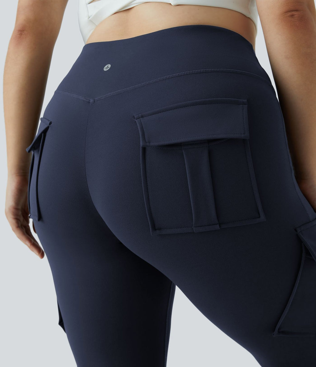 Legging yoga grande taille ajusté cargo 7/8 taille haute DayStretch avec poches