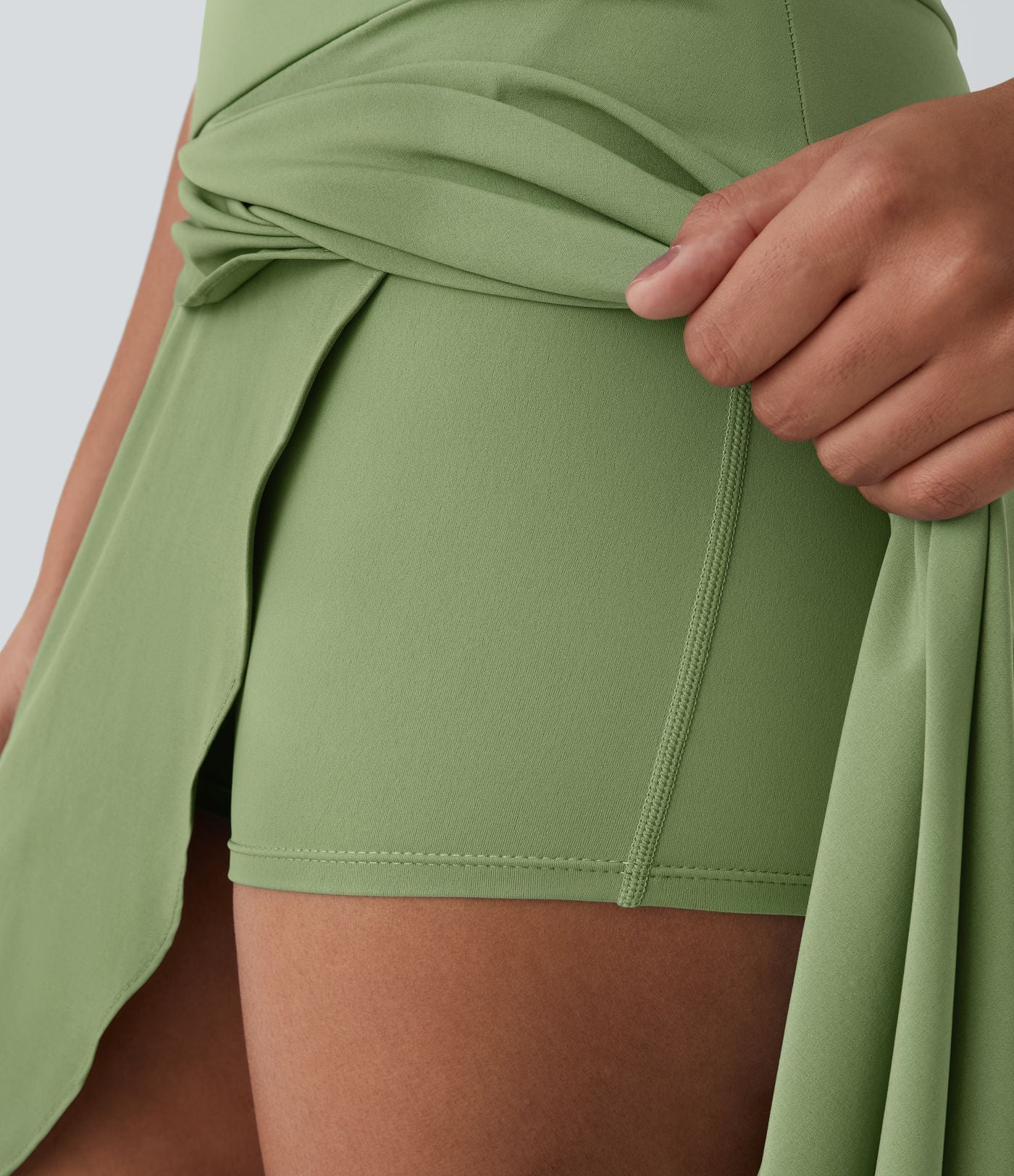 Jupe Longue Casual Breezeful™ Taille Haute à Volants 2en1 Fluide Sèchement Rapide Quotidien Maxi