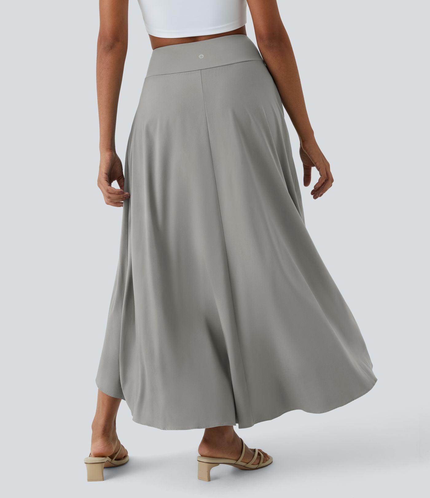 Jupe Longue Casual Breezeful™ Taille Haute à Volants 2en1 Fluide Sèchement Rapide Quotidien Maxi