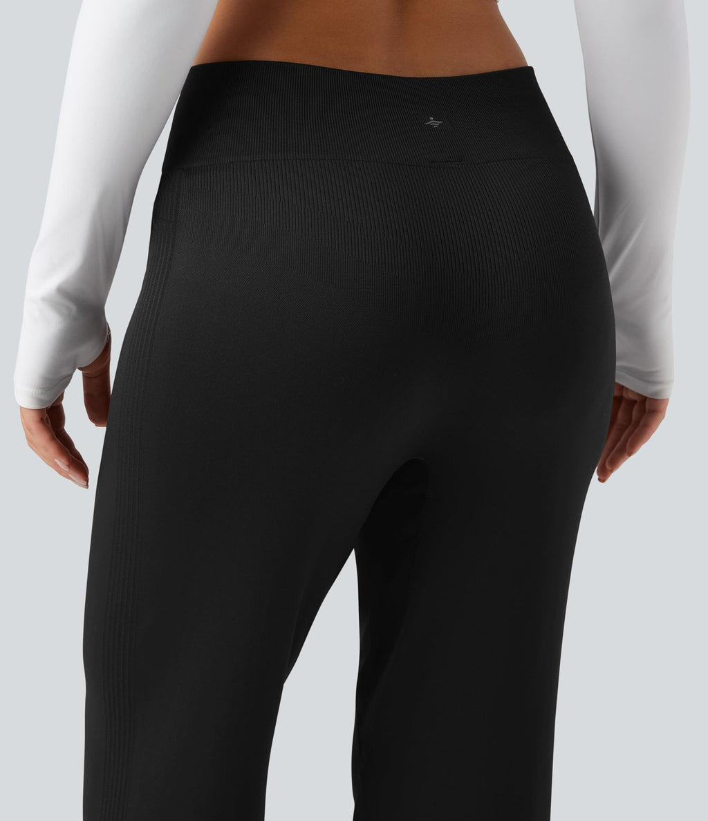 Pantalon de yoga taille haute coupe droite sans couture Seamless Flow