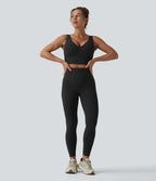 Brassière de sport d'entraînement Halara UltraSculpt™ maintien moyen col V push-up - Bonnets E-G