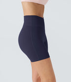 Softlyzero™ Plush Shorts 12,5cm Yoga Taille Haute Croisés Froncés