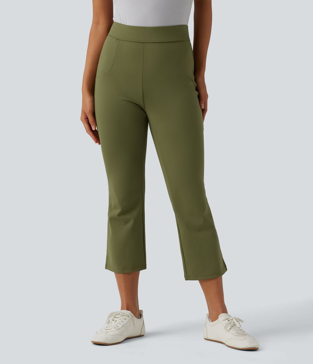 Pantalon bootcut court tailleur Halara Flex™ DayStretch mi-taille avec fente et poche