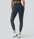 Legging d'entraînement gainant taille haute avec détails dentelle contrastée et poches Halara UltraSculpt™