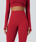 Legging running polaire thermique gainant croisé dos taille haute Halara UltraSculpt™ Heat avec poches